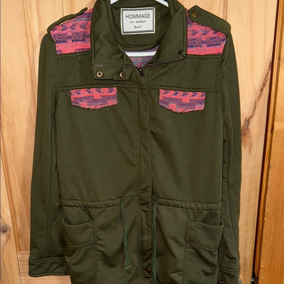 Hommage Jackets & Blazers - HOMMAGE  from LOSANGELES Jacket with  Aztec Accents
